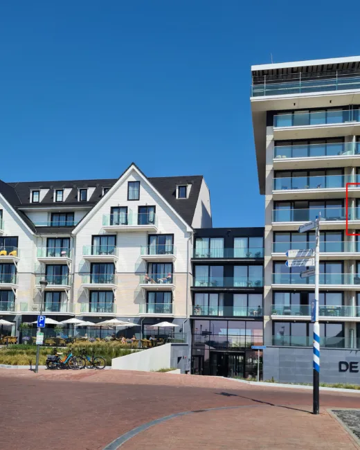 Residentie de Schelde 5B appartement met zeezicht in Cadzand Zeeland voorzijde