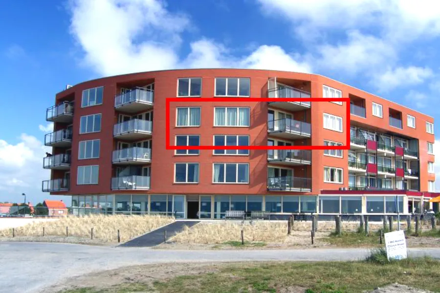 De wielingen vakantieappartement in Cadzand met zeezicht buitenzijde
