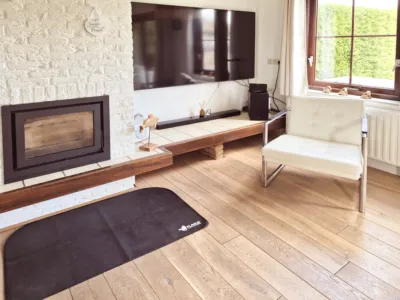Villa Lagom vakantiehuis in Cadzand woonkamer haard