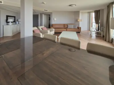 De Wielingen 308 vakantieappartement in Cadzand met zeezicht woonkamer